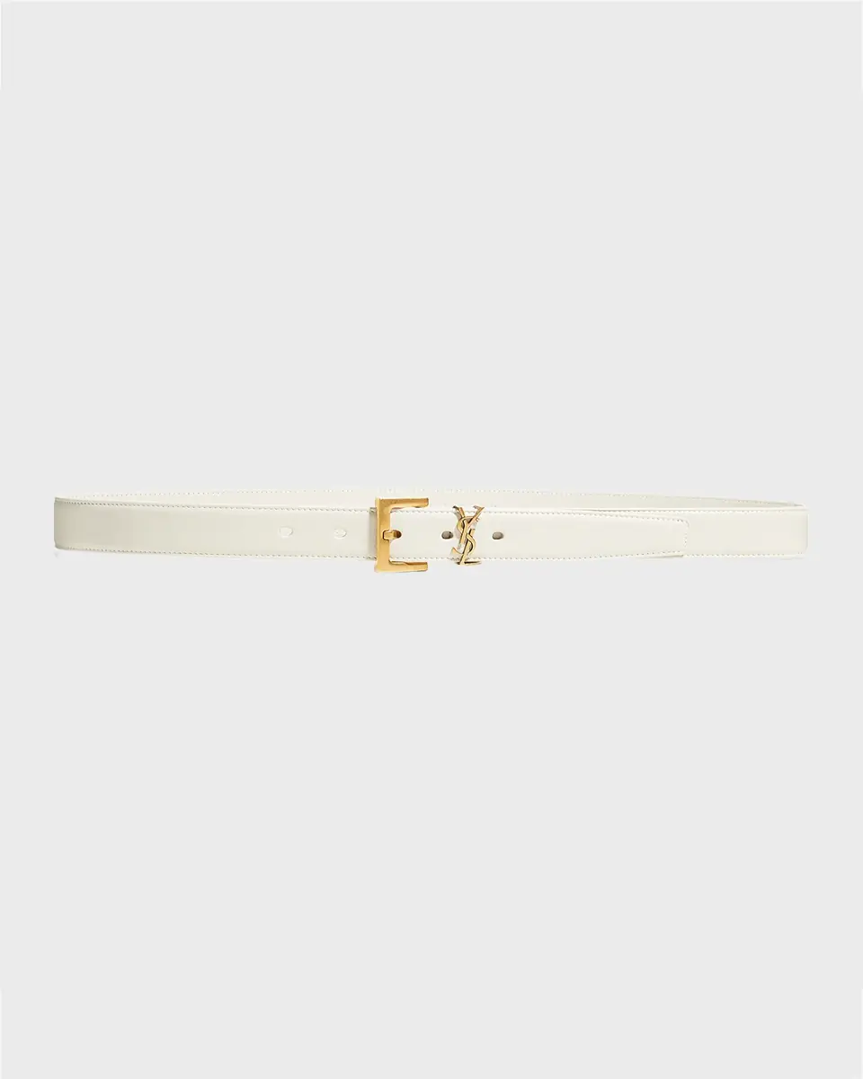 Saint Laurent Box Laque YSL Leather Belt | Thumbnail 3