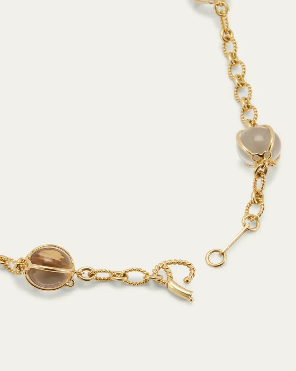 Verdura 18k Yellow Gold Rock Crystal Bubbles Necklace | Thumbnail 4