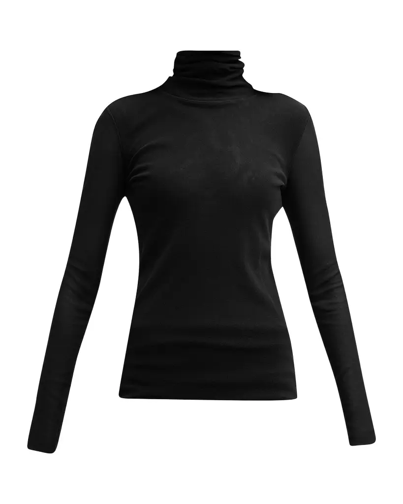 Fuzzi Long-Sleeve Turtleneck Tulle Blouse | Image 1 Fuzzi Long-Sleeve Turtleneck Tulle Blouse | Image 1