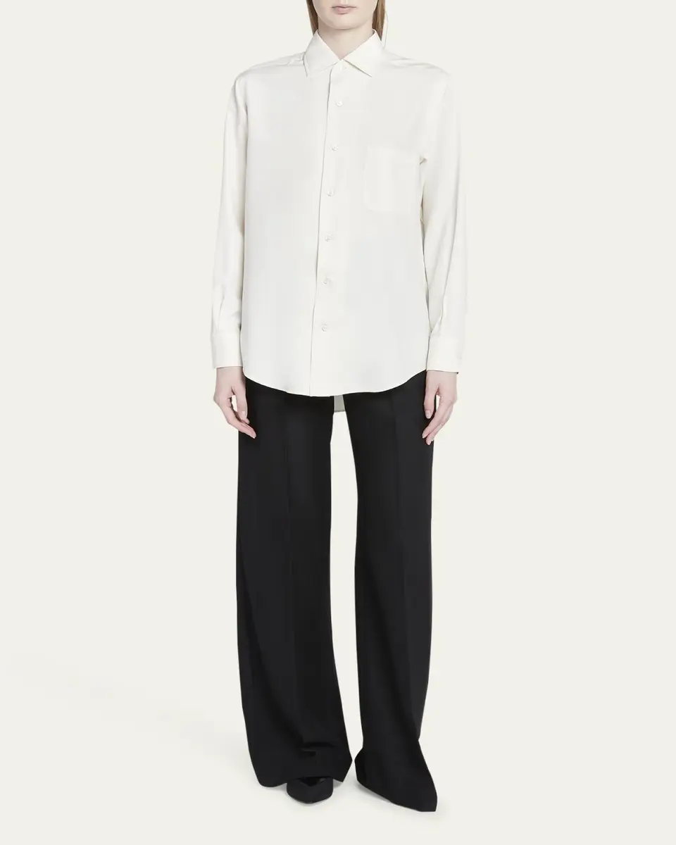 Loro Piana Andre Button Down Silk Blouse | Thumbnail 2