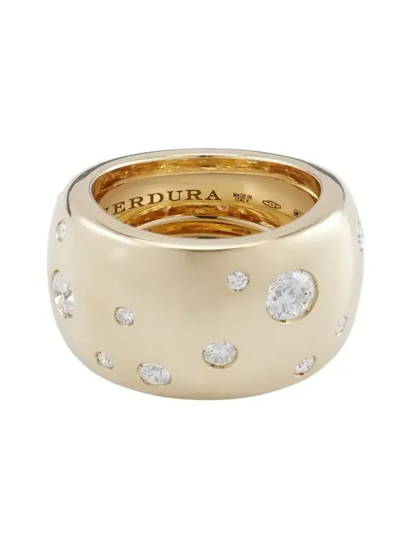 18K Yellow Gold Diamond Constellation Band Ring