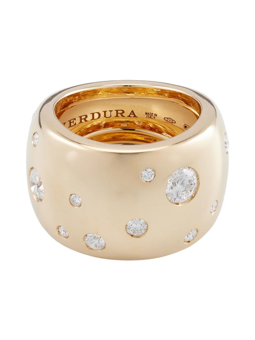 18K Yellow Gold Diamond Constellation Band Ring