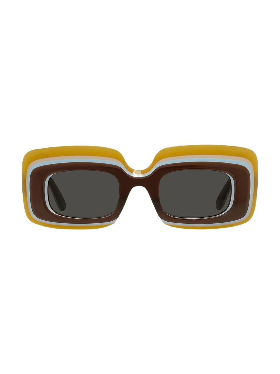 Loewe Multicolor Curved Logo Acetate Rectangle Sunglasses