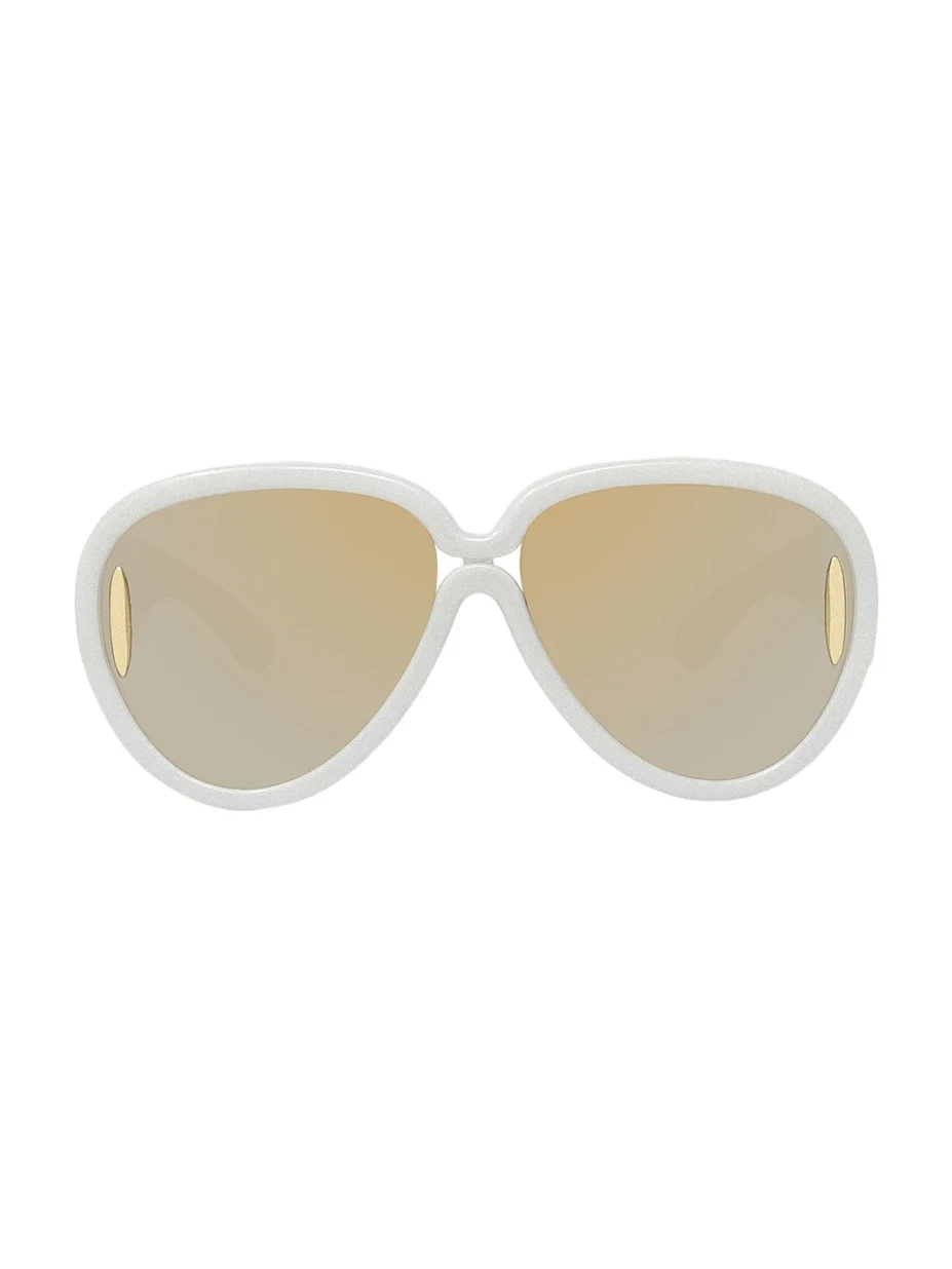 Anagram Injected Plastic Shield Aviator Sunglasses