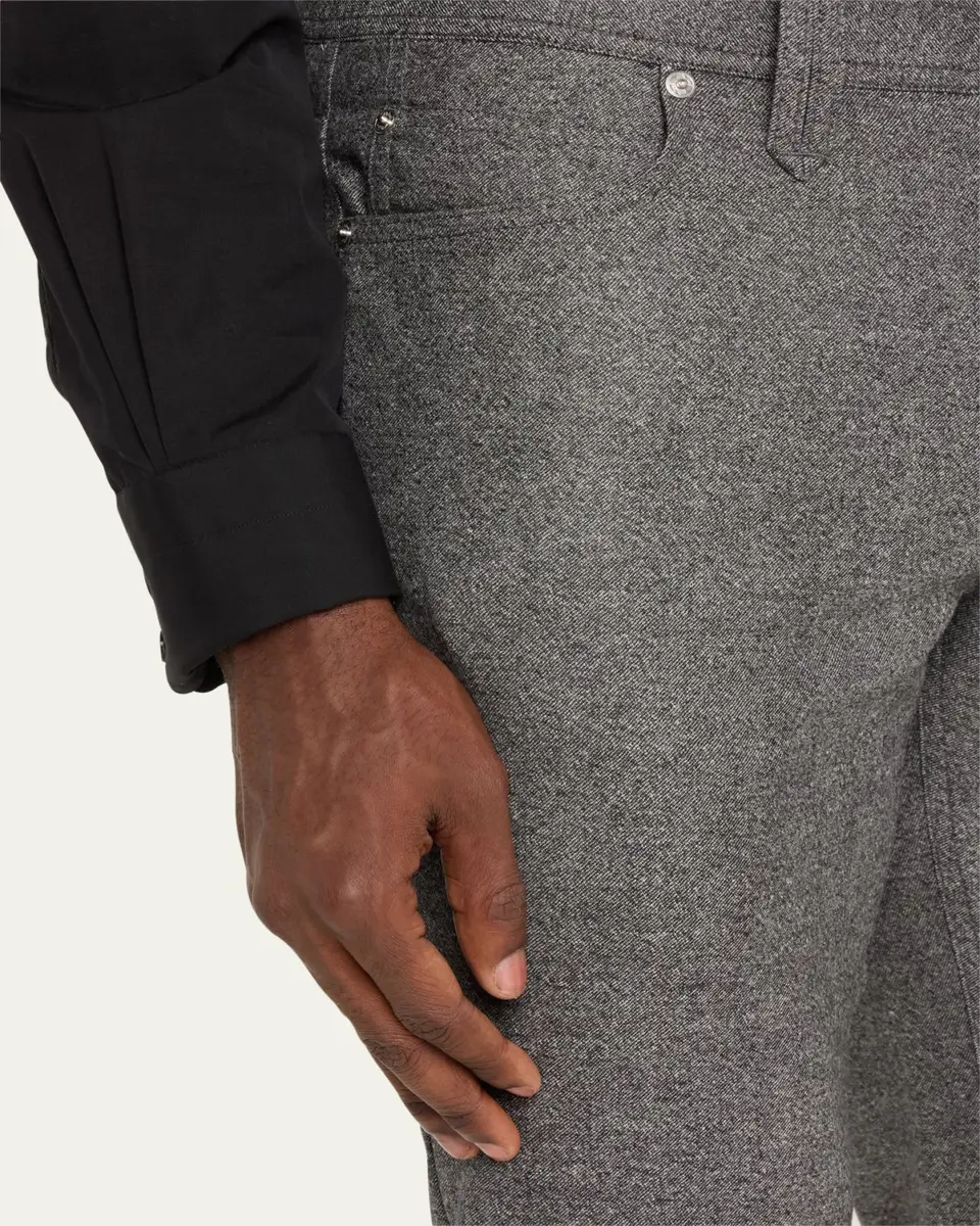 Brioni Men's Meribel Wool Flannel 5-Pocket Pants | Thumbnail 5