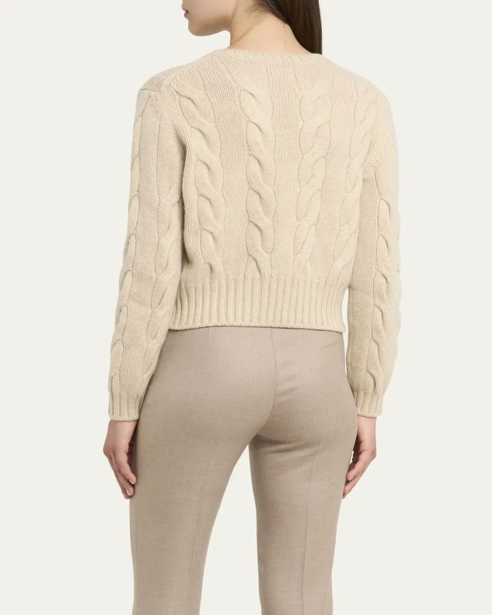 Loro Piana Napier Cashmere Cable-Knit Sweater | Thumbnail 3
