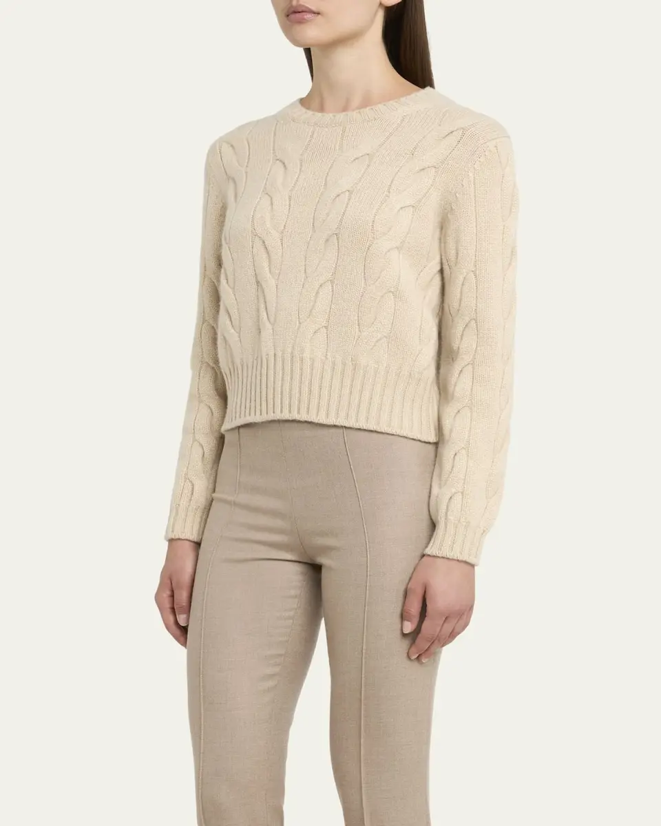 Loro Piana Napier Cashmere Cable-Knit Sweater | Thumbnail 4