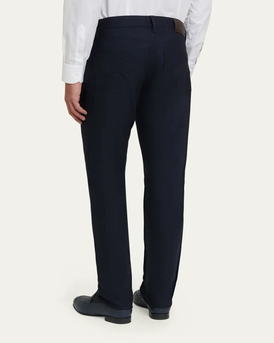 Brioni Men's Meribel Wool Flannel 5-Pocket Pants | Thumbnail 3 Brioni Men's Meribel Wool Flannel 5-Pocket Pants | Thumbnail 3