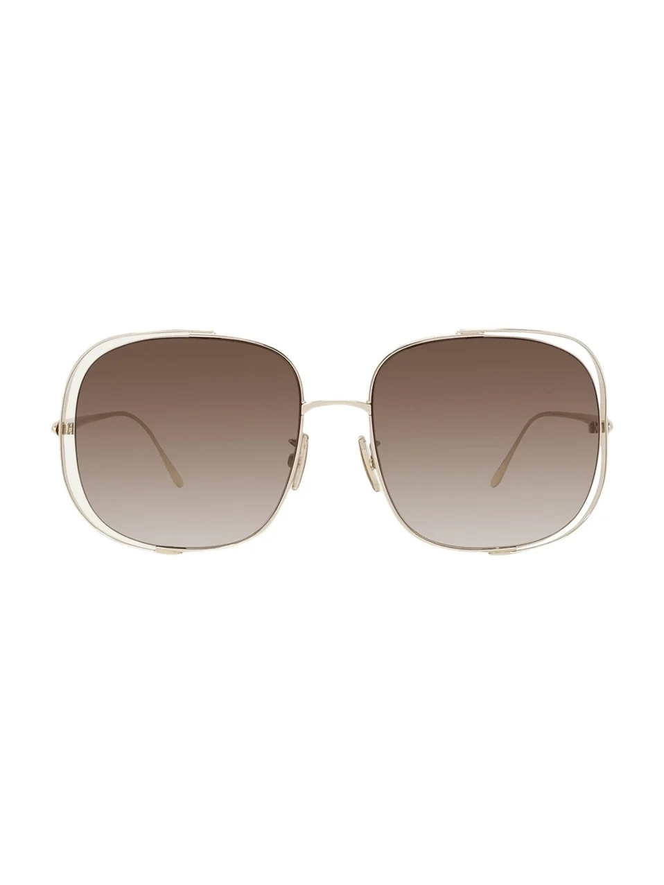 Loewe Metal Logo-Print Rectangle Sunglasses