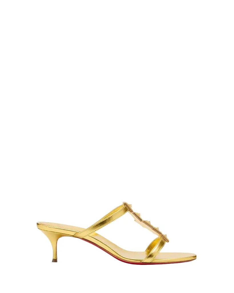 Christian Louboutin Diwalina Spike Metallic Nappa Leather Sandals | Image 1 Christian Louboutin Diwalina Spike Metallic Nappa Leather Sandals | Image 1