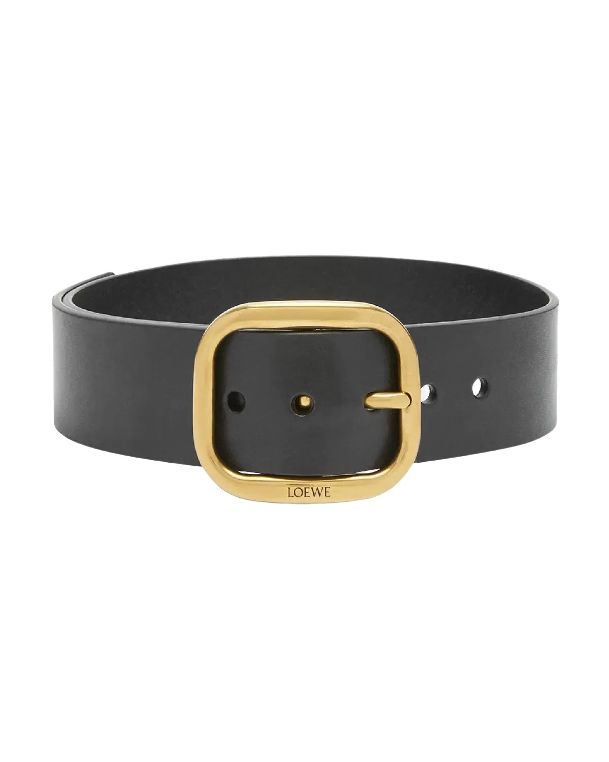 Curved Buckle Leather Belt Curved Buckle Leather Belt