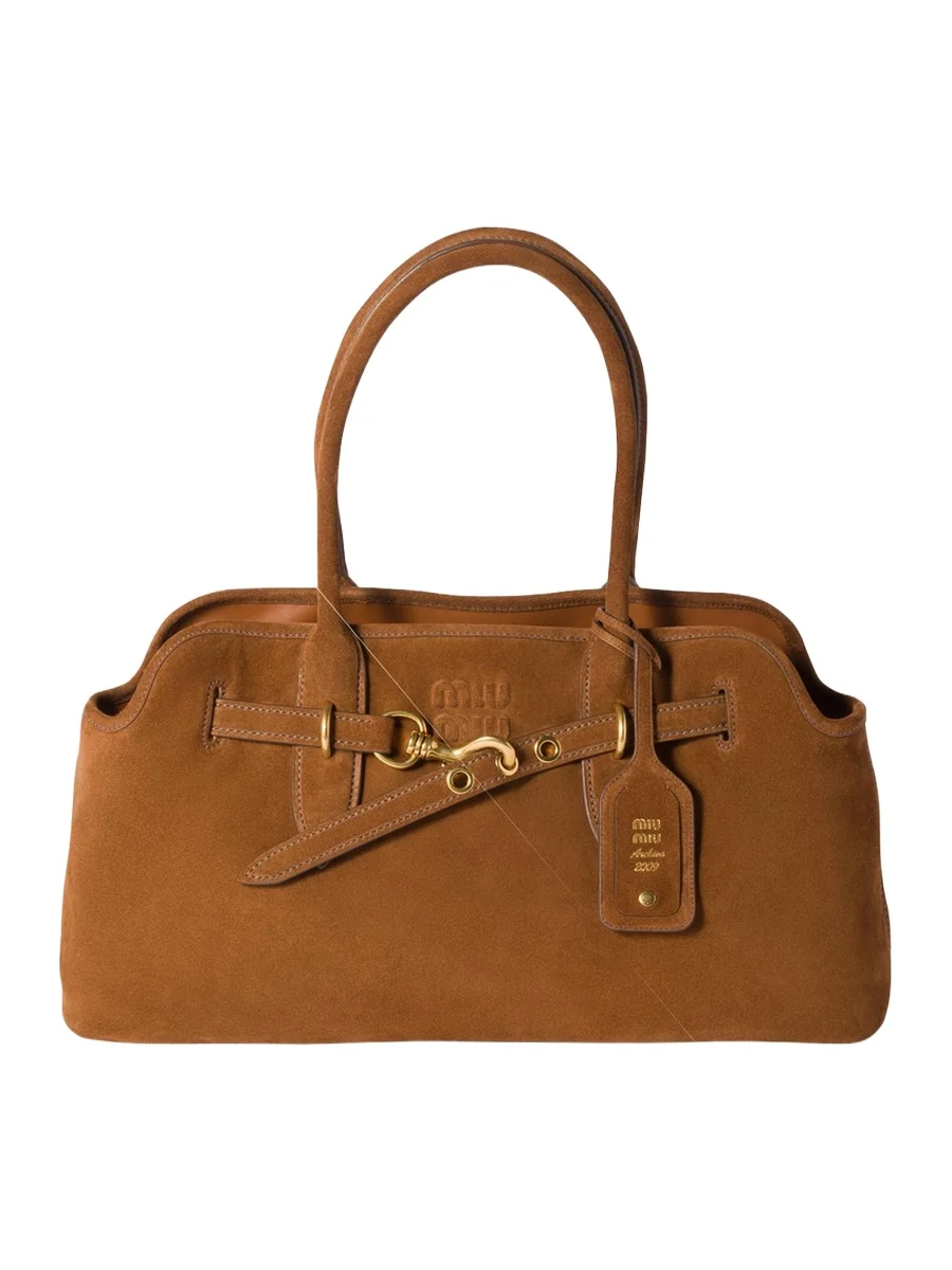 Miu Miu Aventure Suede Shoulder Bag