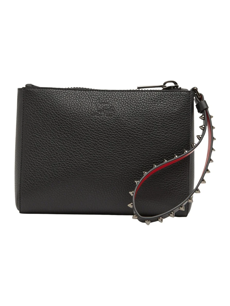 Christian Louboutin Cabata Mini Pouch Wristlet in Leather