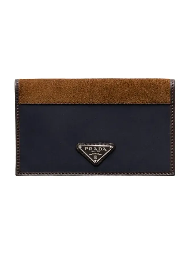 Men's Nylon and Suede Bifold Card Holder Men's Nylon and Suede Bifold Card Holder