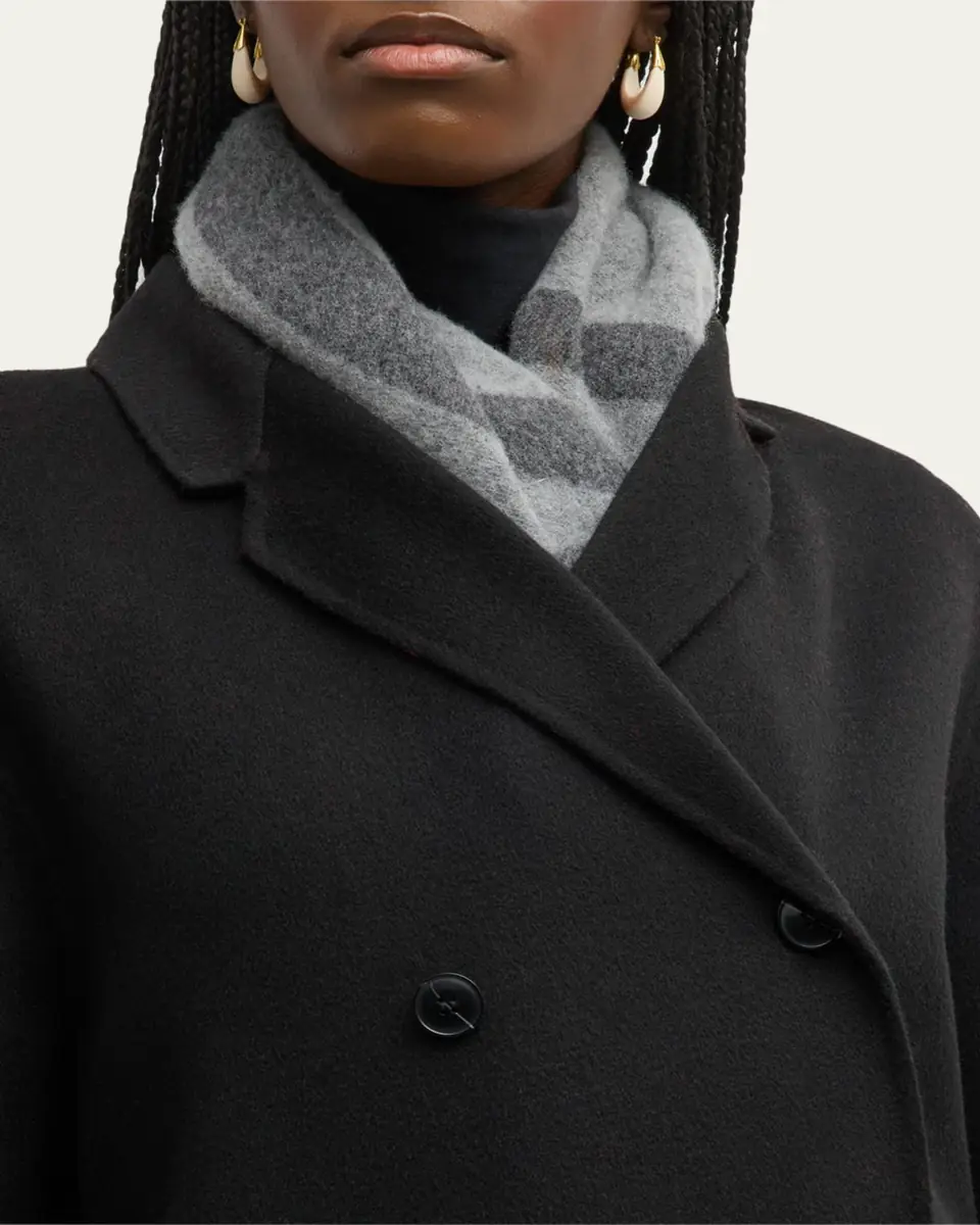 Toteme Monogram Jacquard Wool Scarf | Thumbnail 2 Toteme Monogram Jacquard Wool Scarf | Thumbnail 2