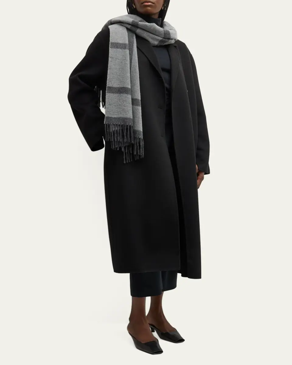Toteme Monogram Jacquard Wool Scarf | Thumbnail 3 Toteme Monogram Jacquard Wool Scarf | Thumbnail 3