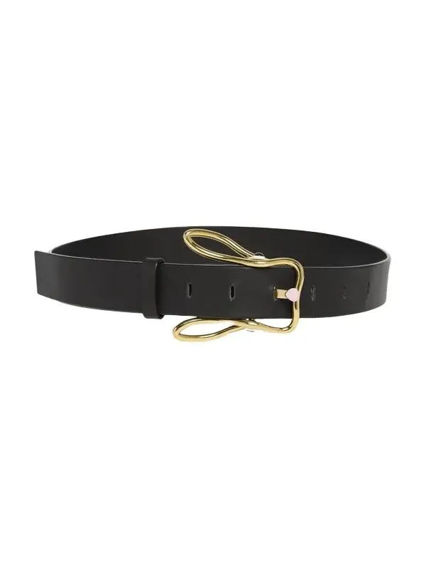 Bunny Buckle Leather Belt