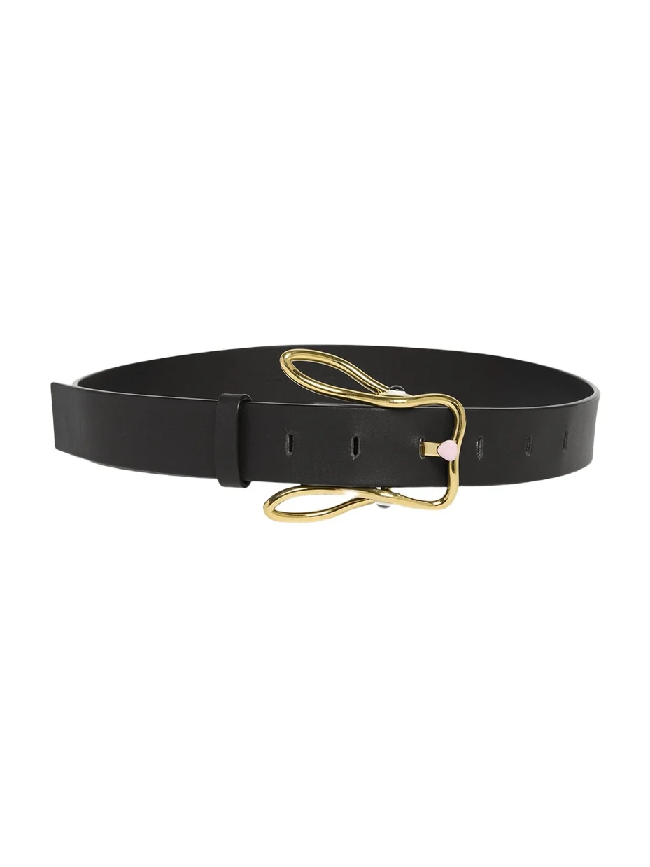 Bunny Buckle Leather Belt Bunny Buckle Leather Belt