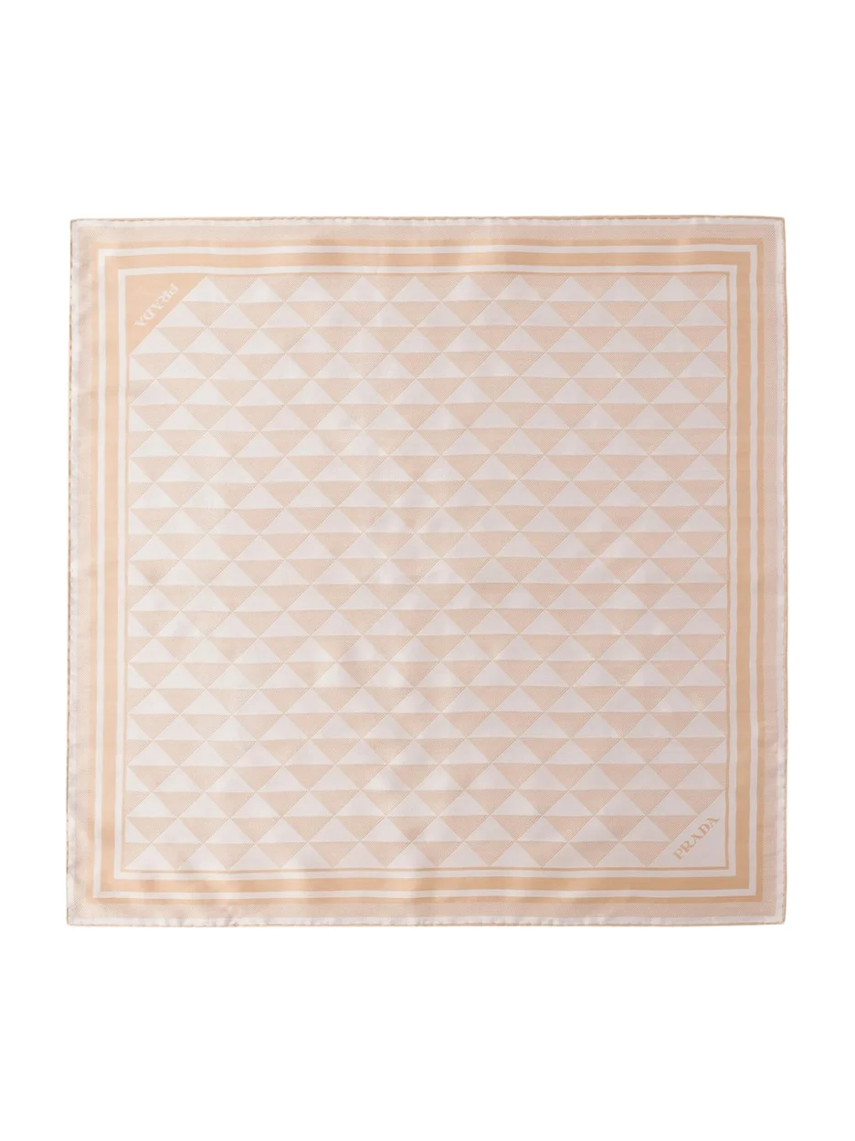Prada Triangle-Print Silk Scarf