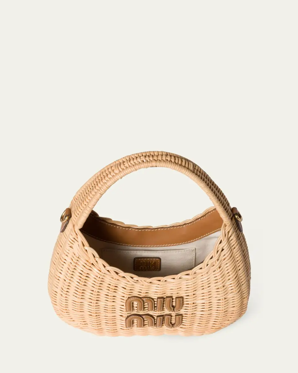 Miu Miu Wander Woven Rattan Top-Handle Bag | Thumbnail 3 Miu Miu Wander Woven Rattan Top-Handle Bag | Thumbnail 3