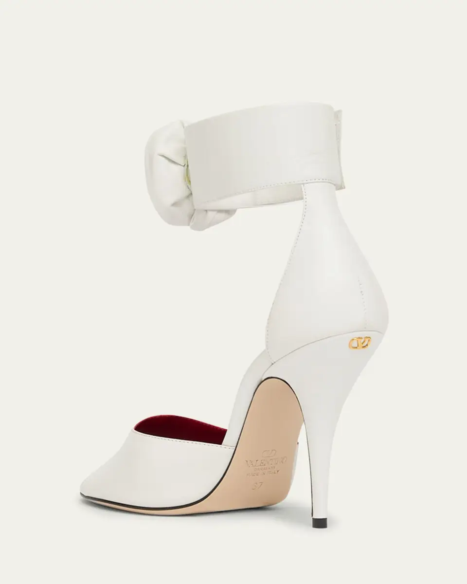 Valentino Garavani Embellished Rose Leather Sandals | Thumbnail 4 Valentino Garavani Embellished Rose Leather Sandals | Thumbnail 4