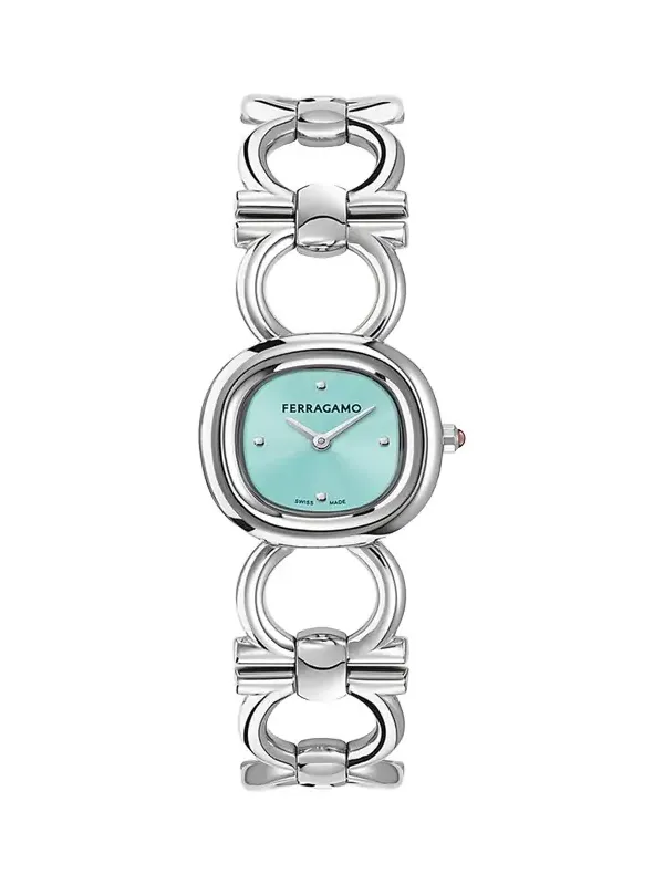 Double Gancini 25MM Stainless Steel Bracelet Watch Double Gancini 25MM Stainless Steel Bracelet Watch