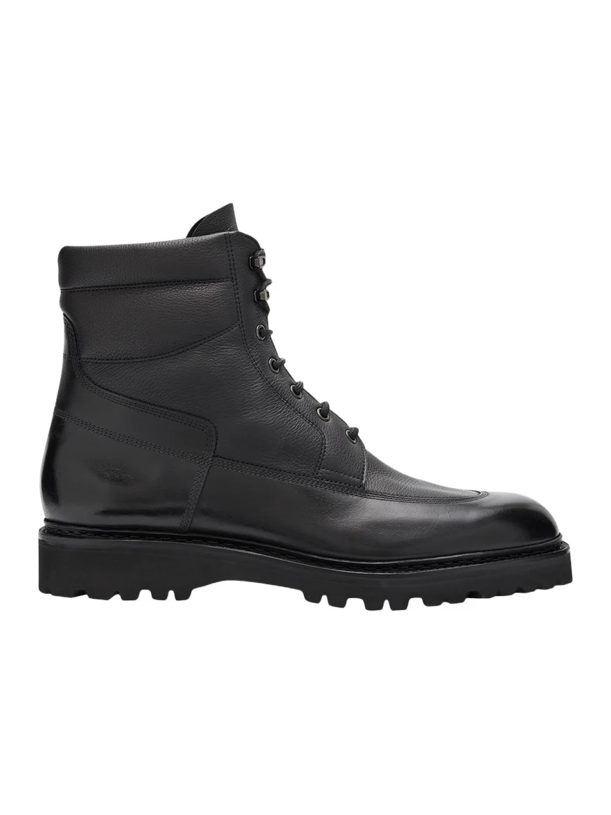 John Lobb Men's Peak Rubber-Sole Leather Lace-Up Boots