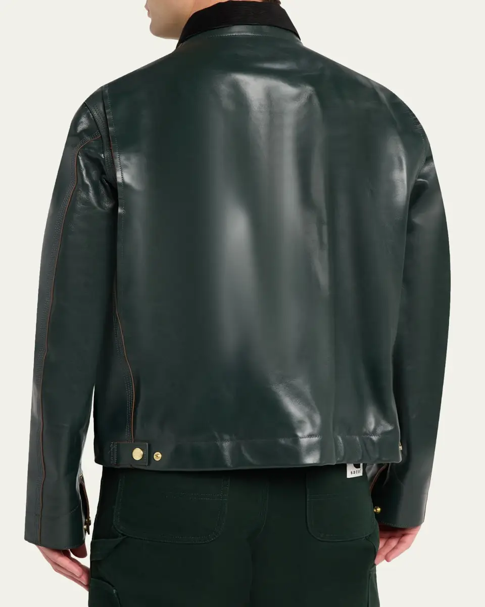 SACAI x CARHARTT WIP Men's Leather Moto Jacket | Thumbnail 7 SACAI x CARHARTT WIP Men's Leather Moto Jacket | Thumbnail 7