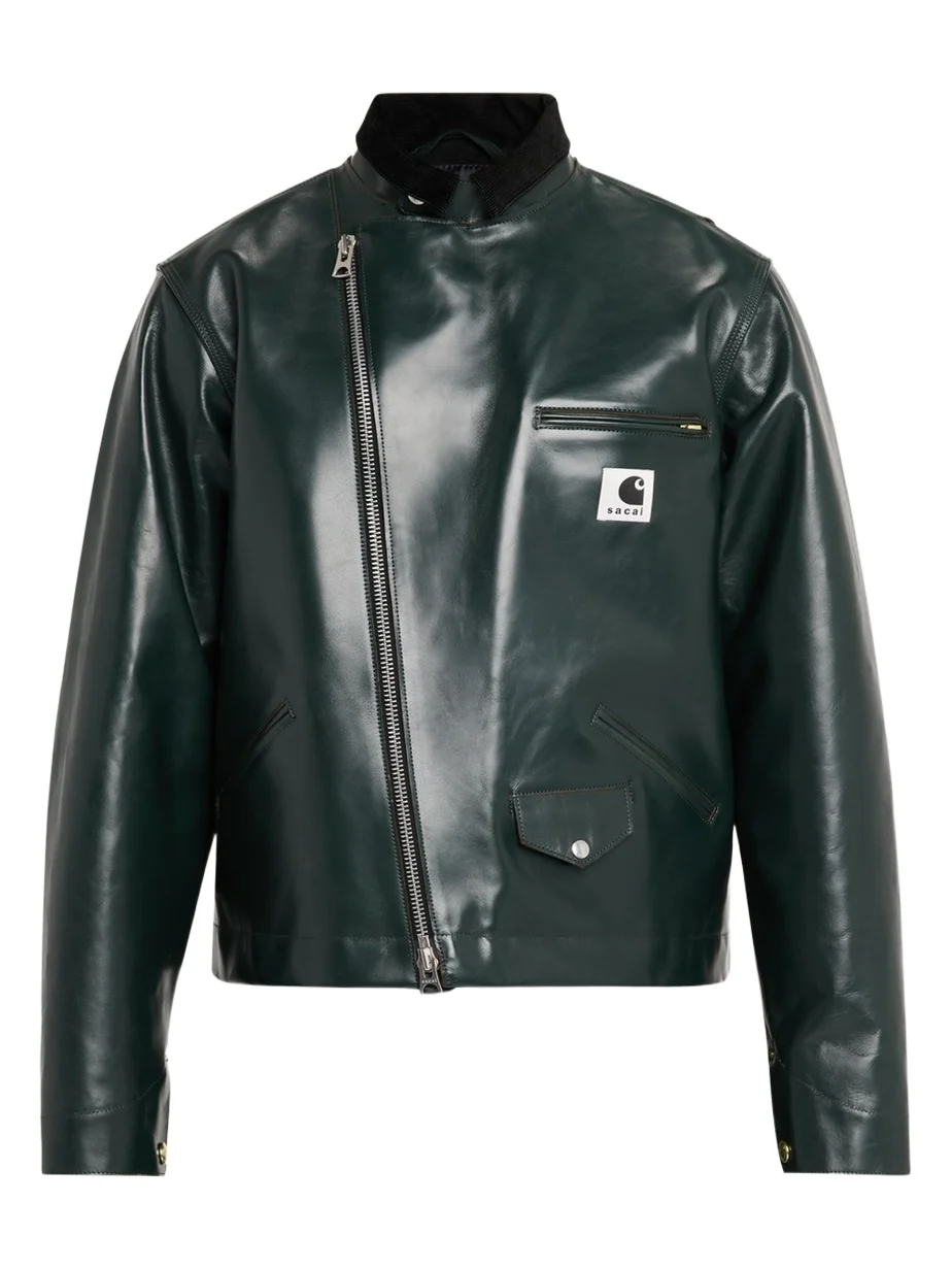 SACAI x CARHARTT WIP Men's Leather Moto Jacket