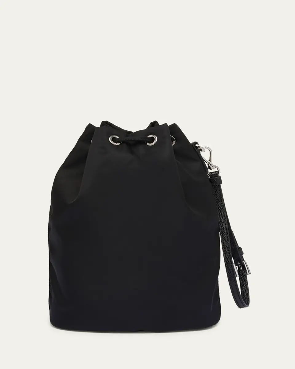 Prada Vela Re-Nylon Drawstring Pouch Bag | Thumbnail 2 Prada Vela Re-Nylon Drawstring Pouch Bag | Thumbnail 2