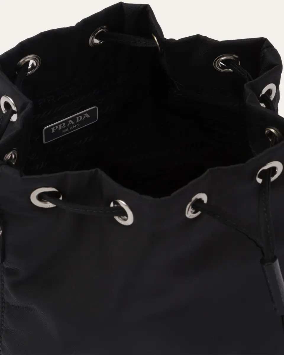 Prada Vela Re-Nylon Drawstring Pouch Bag | Thumbnail 3 Prada Vela Re-Nylon Drawstring Pouch Bag | Thumbnail 3