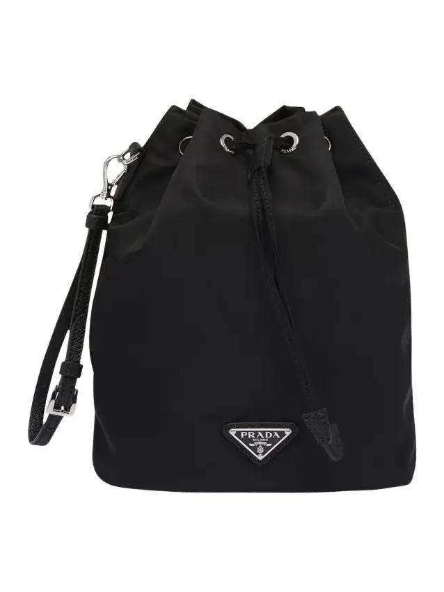 Prada Vela Re-Nylon Drawstring Pouch Bag