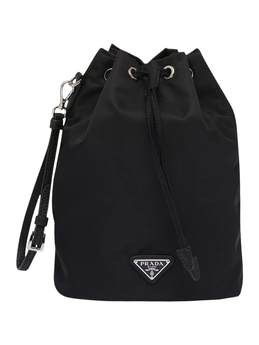Prada Vela Re-Nylon Drawstring Pouch Bag