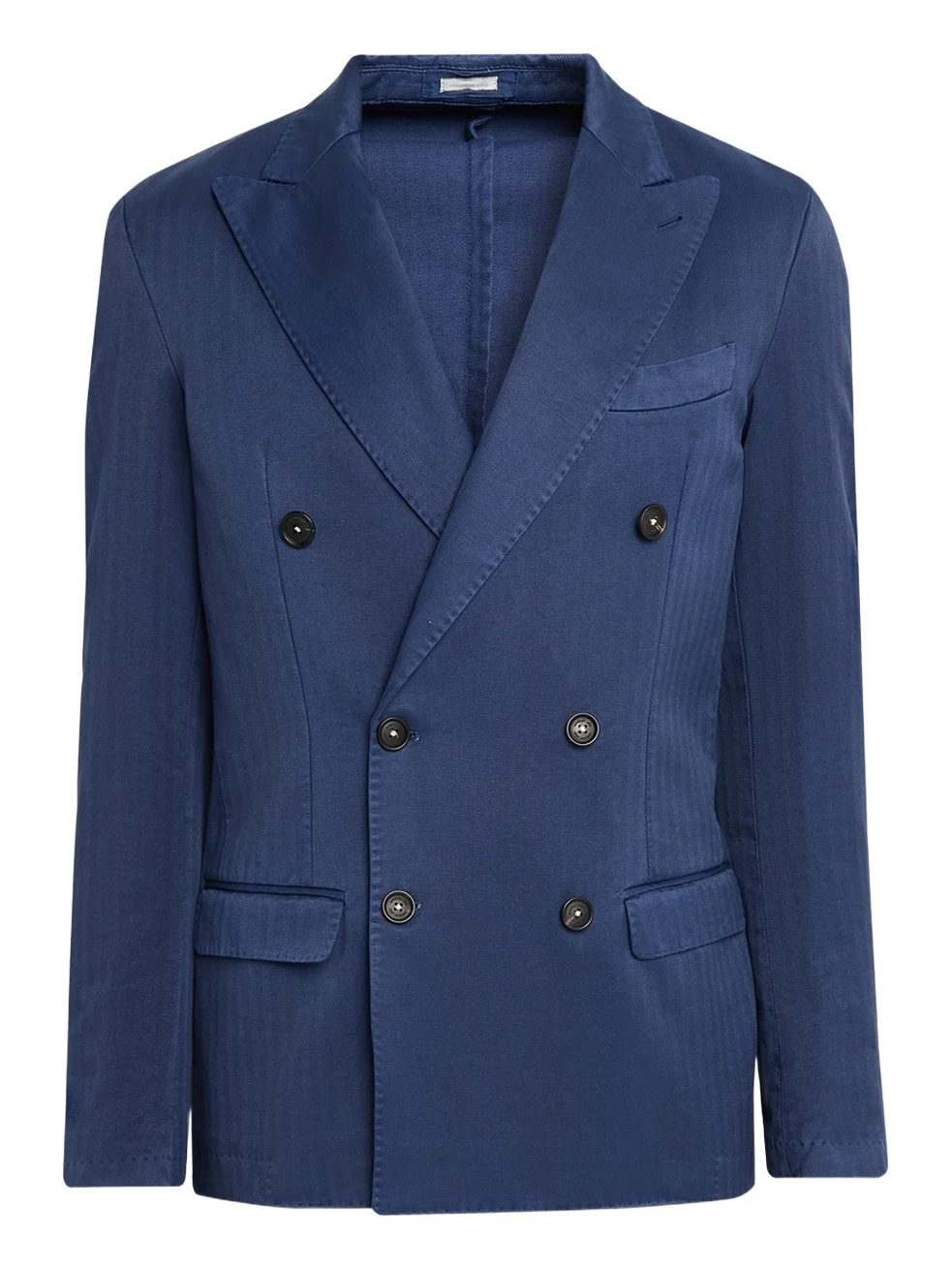 Men's Wool Micro-Chevron Double-Breasted Blazer Men's Wool Micro-Chevron Double-Breasted Blazer