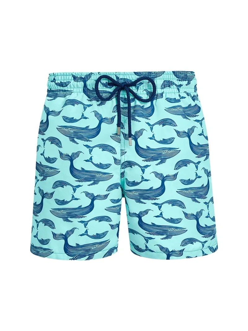 Men's Whale-Print Recycled Swim Trunks Men's Whale-Print Recycled Swim Trunks