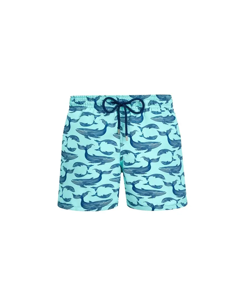 Vilebrequin Men's Whale-Print Recycled Swim Trunks | Image 1 Vilebrequin Men's Whale-Print Recycled Swim Trunks | Image 1