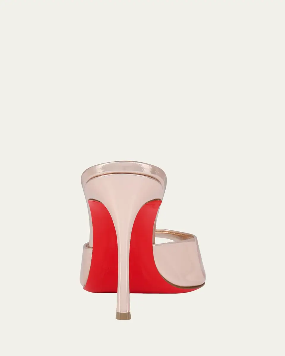 Christian Louboutin 100mm Me Dolly Metallic Leather Slide Sandals | Thumbnail 3