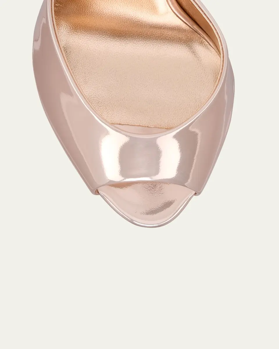 Christian Louboutin 100mm Me Dolly Metallic Leather Slide Sandals | Thumbnail 4