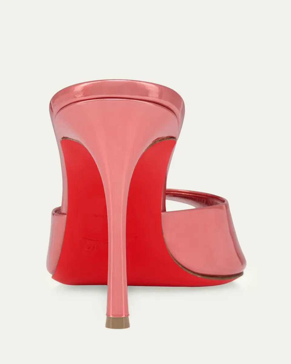 Christian Louboutin 100mm Me Dolly Metallic Leather Slide Sandals | Thumbnail 6