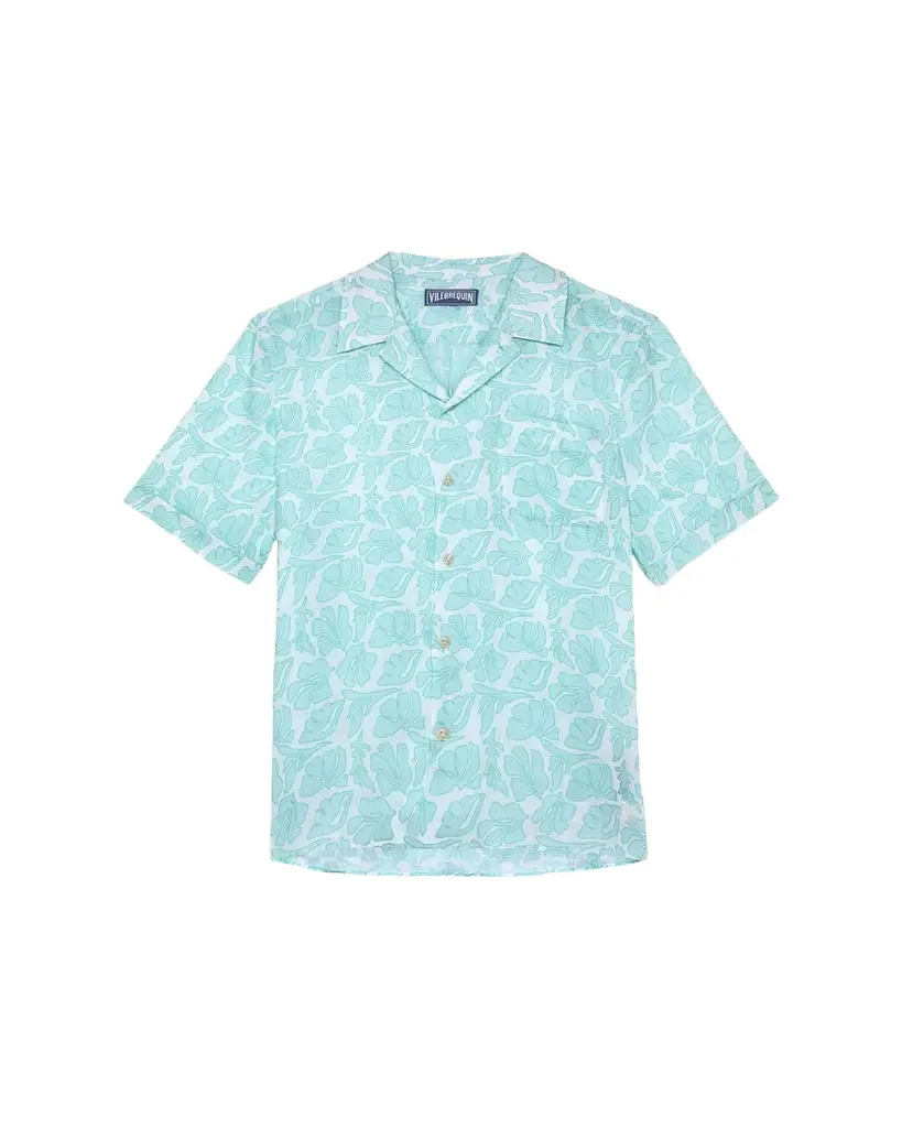 Vilebrequin Men's Seashells Linen Short-Sleeve Shirt | Image 1 Vilebrequin Men's Seashells Linen Short-Sleeve Shirt | Image 1