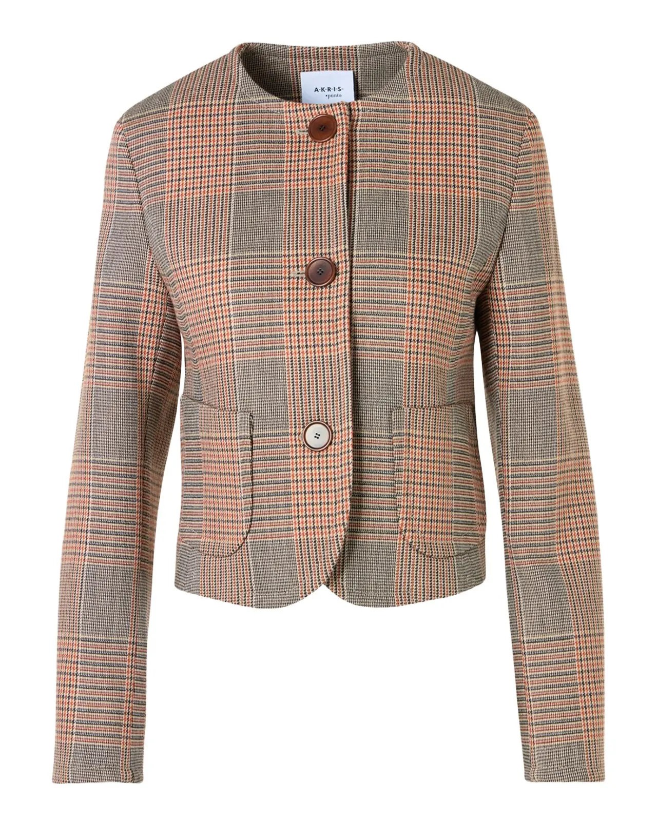 Akris punto Glen Plaid Wool Jacket