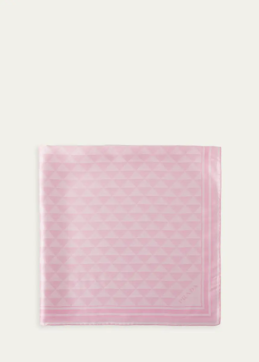 Prada Symbole Jacquard Silk Square Scarf | Thumbnail 3