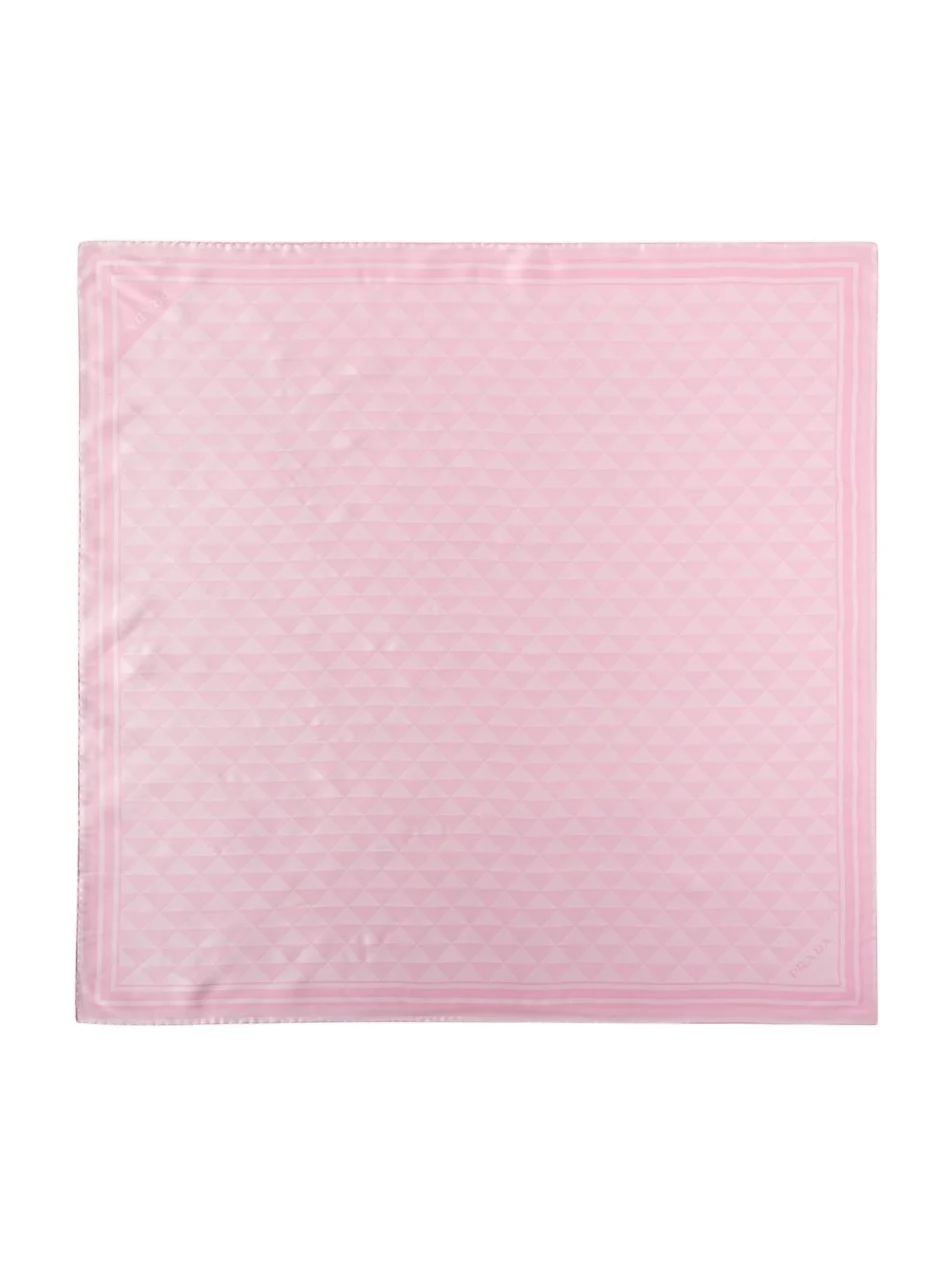 Symbole Jacquard Silk Square Scarf