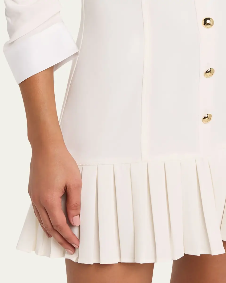 Cinq à Sept Luca Drapey Crepe Mini Shirtdress | Thumbnail 7 Cinq à Sept Luca Drapey Crepe Mini Shirtdress | Thumbnail 7