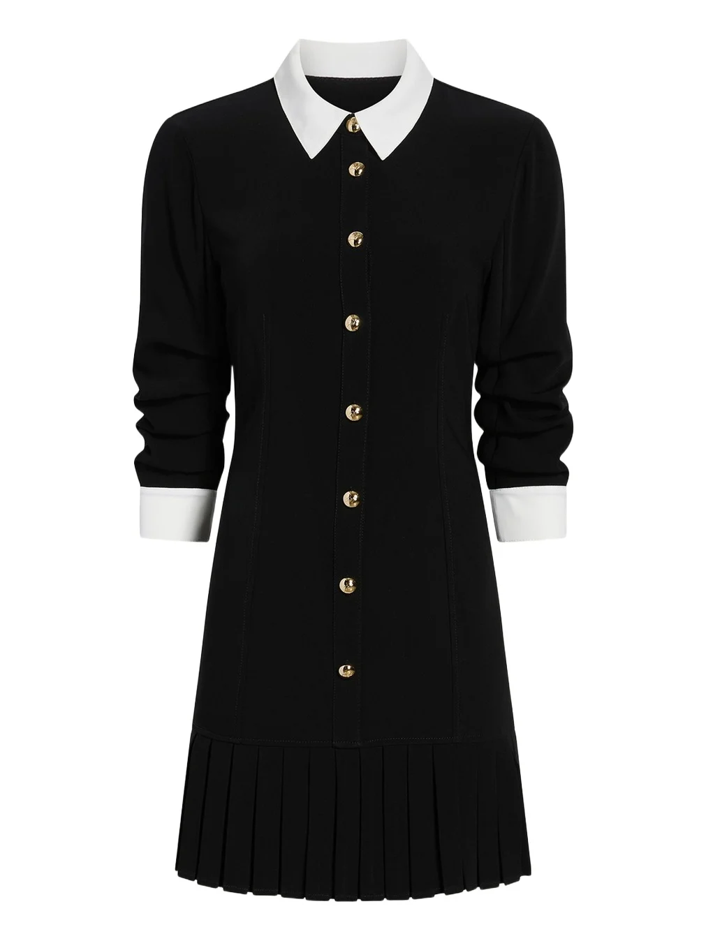 Luca Drapey Crepe Mini Shirtdress Luca Drapey Crepe Mini Shirtdress