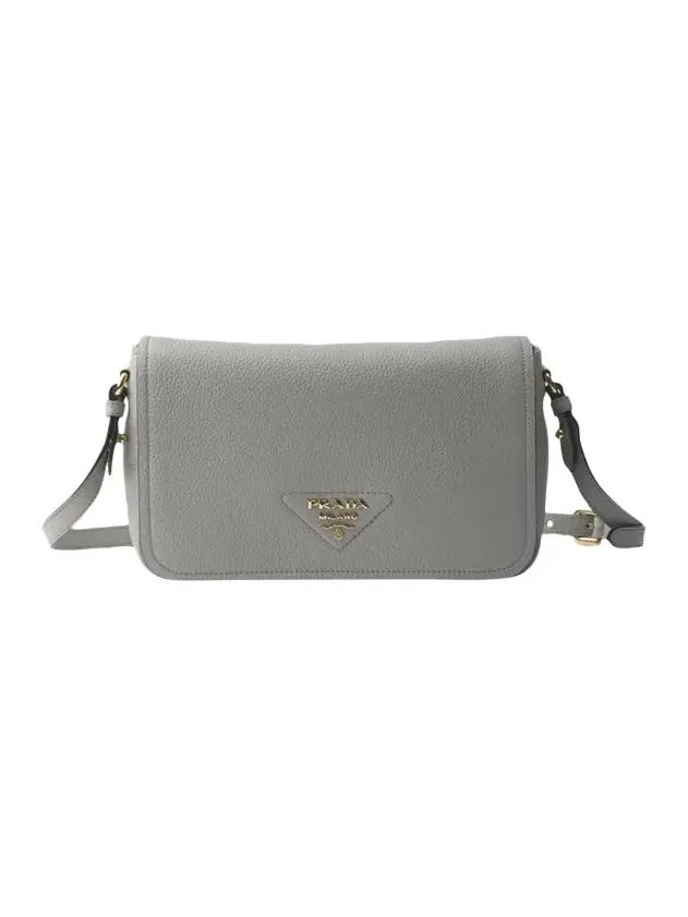 Prada Daino Flap Soft Leather Crossbody Bag