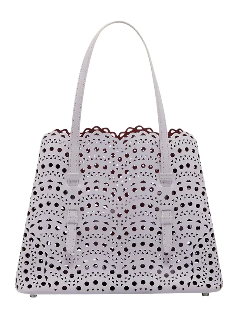 ALAÏA Mina 25 Tote Bag in Vienne Wave Perforated Leather