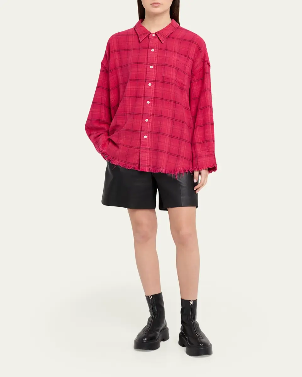 R13 Long-Sleeve Shredded Seam Shirt | Thumbnail 2 R13 Long-Sleeve Shredded Seam Shirt | Thumbnail 2