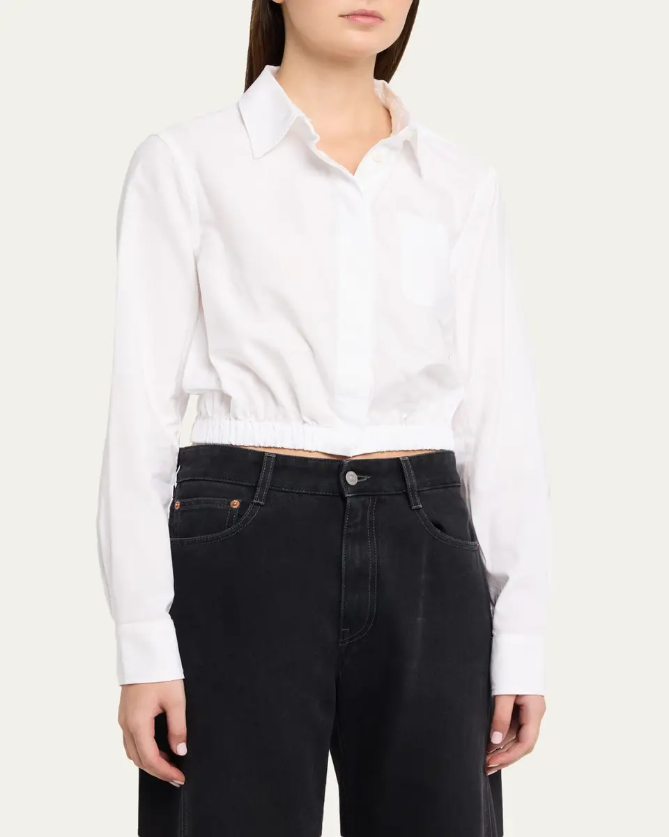 R13 Cropped Long-Sleeve Boxy Shirt | Thumbnail 4 R13 Cropped Long-Sleeve Boxy Shirt | Thumbnail 4