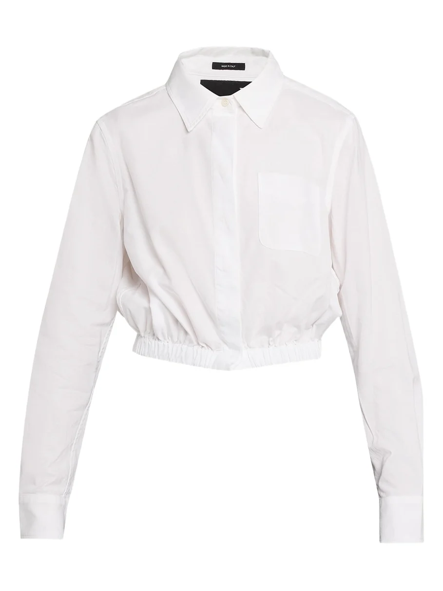 Cropped Long-Sleeve Boxy Shirt Cropped Long-Sleeve Boxy Shirt